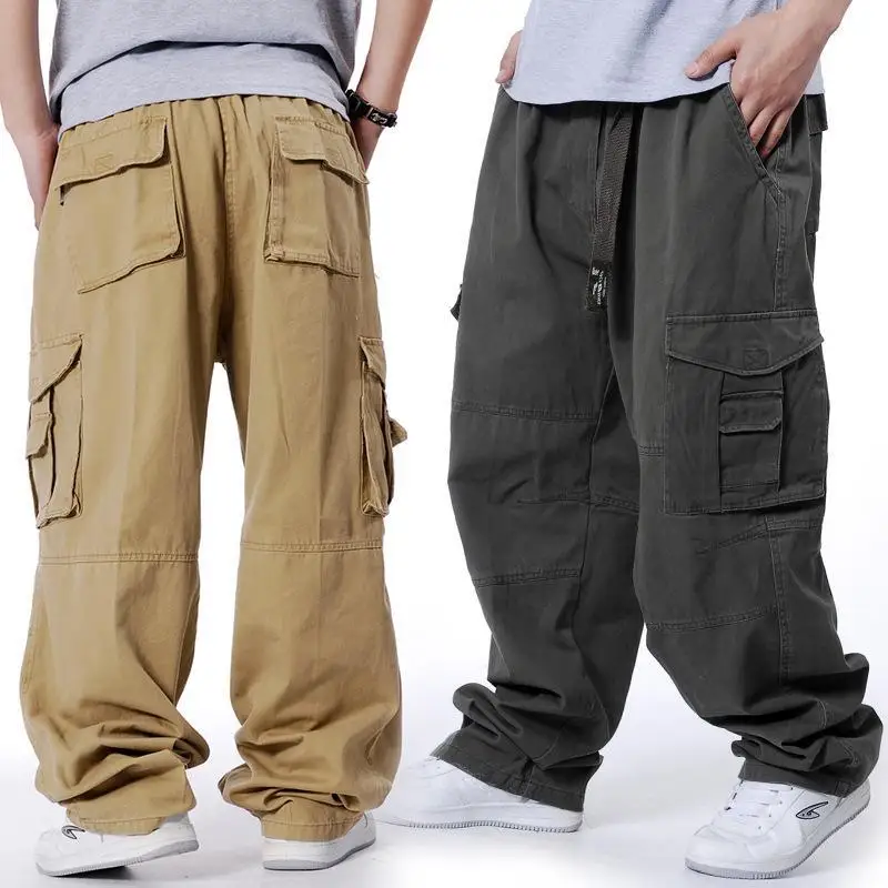 Мужская модная обувь в стиле хип хоп Уличная широкие брюки для мужчин свободный