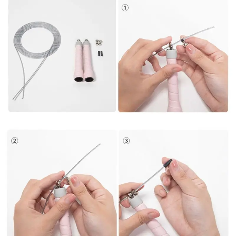 

Durable Wire Skipping Jump Rope Adjustable with Foam Handle Multipurpose for Fitness Exercise Workout Home Gym Equipment