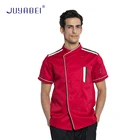 Униформа шеф-повара с коротким рукавом, топы для кухни, общественного питания, Комбинезоны для гостиничного питания, кондитерская, Парикмахерская, одежда для повара