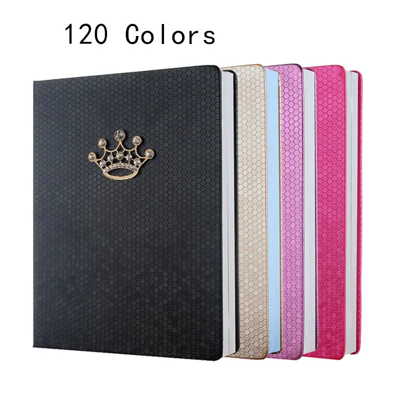 

120 Colors PU Leather False Nail Color Book Display Gel Polish Card Palette Varnish Practice Board Manicure Tool 20#