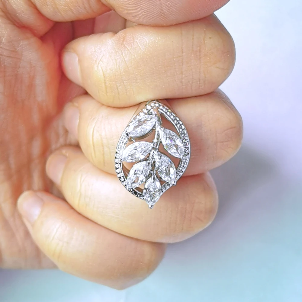 

Dropshipping Jewelry Fashion White Gold Color Rings for Women Jewelry Simple Design CZ Bridal Wedding Engagement Ring Bijoux