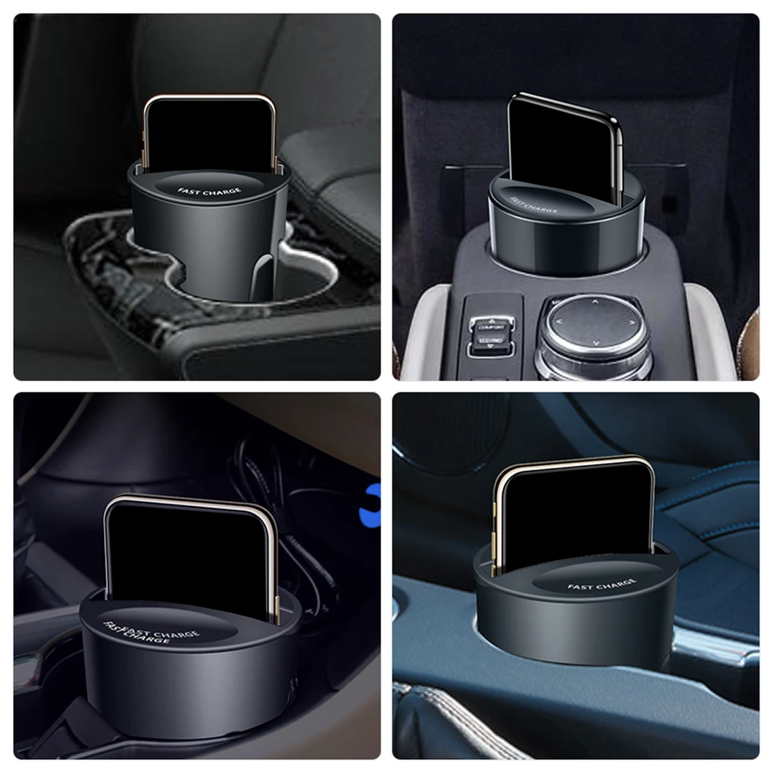 

10W FAST Charging Fast Wireless Charger Car phone holder 8 plus Car Cup Qi charger For xiaomi Samsung for iPhone 12 Pro max