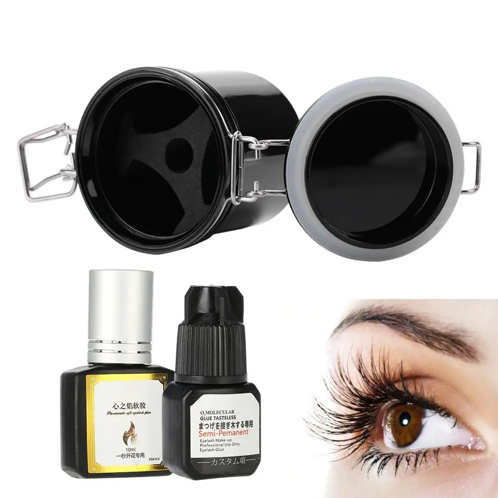 Контейнер для хранения клея ресниц большой емкости профессиональная коробка с