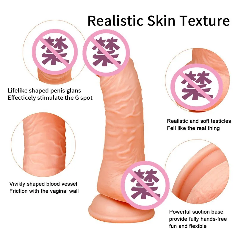 Толстый фаллоимитатор на присоске реалистичный интимные игрушки для женщин