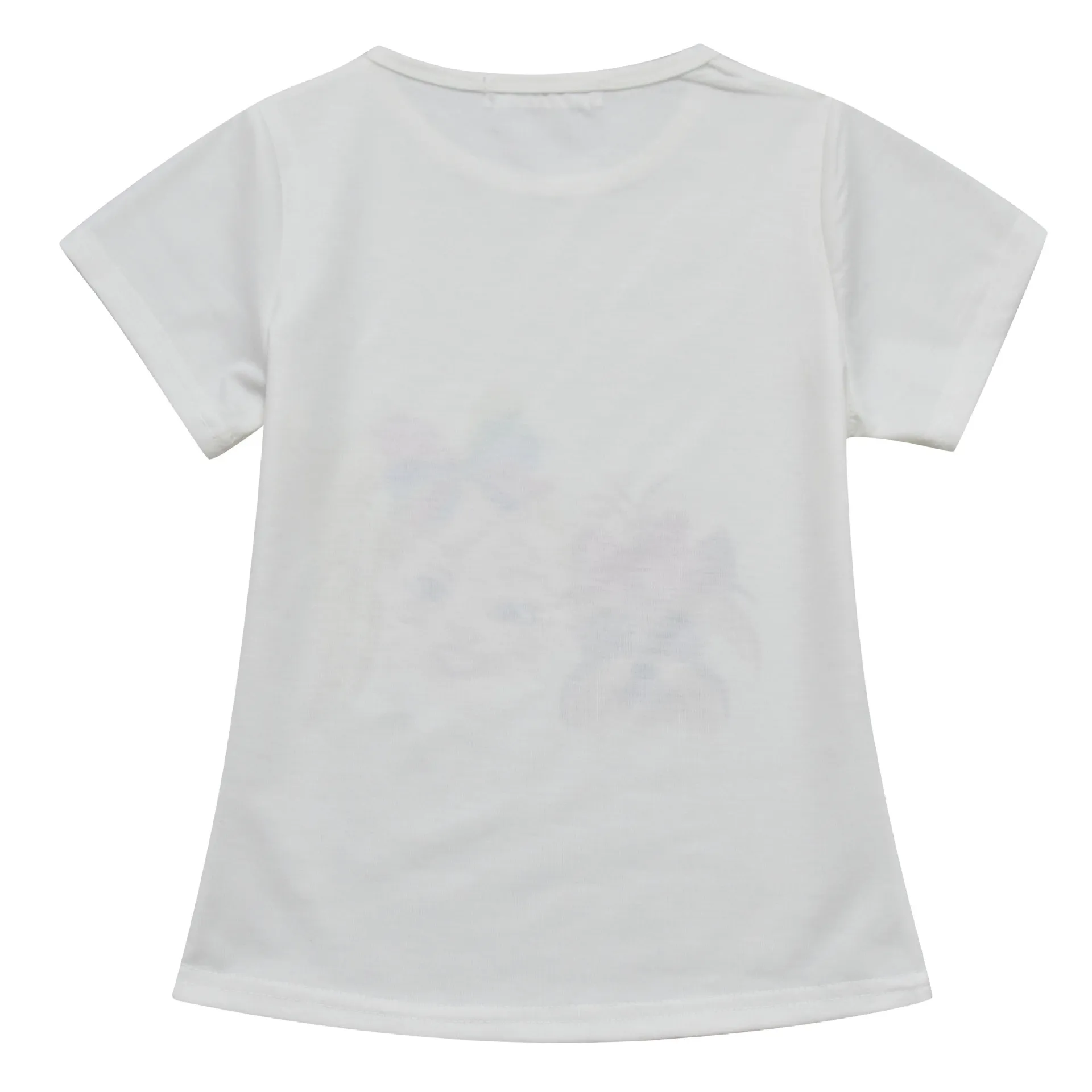 Футболка и повседневные штаны для девочек с круглым вырезом коротким рукавом -