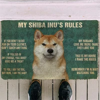 3d printed my shiba inus rules doormat non slip door floor mats decor porch doormat