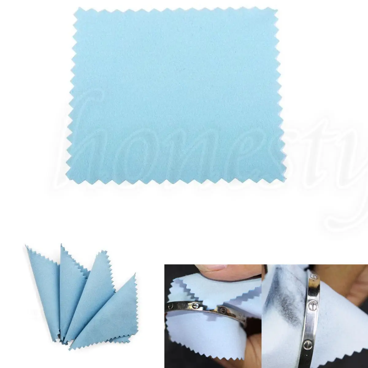 

1X Anti-Tarnish Silver Jewelry Polishing Cleaner Cleaning Cloth 80mmX80mm