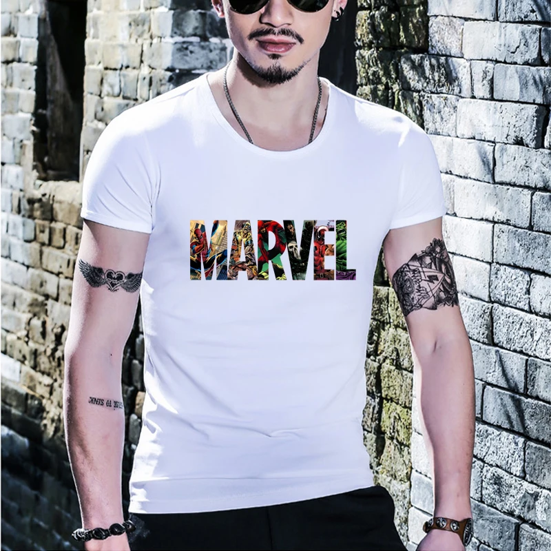 LUS LOS Новинка супергерой Железный человек Капитан Америка Зимний Солдат Marvel футболка Мстители Костюм комиксов супергерой Мужская