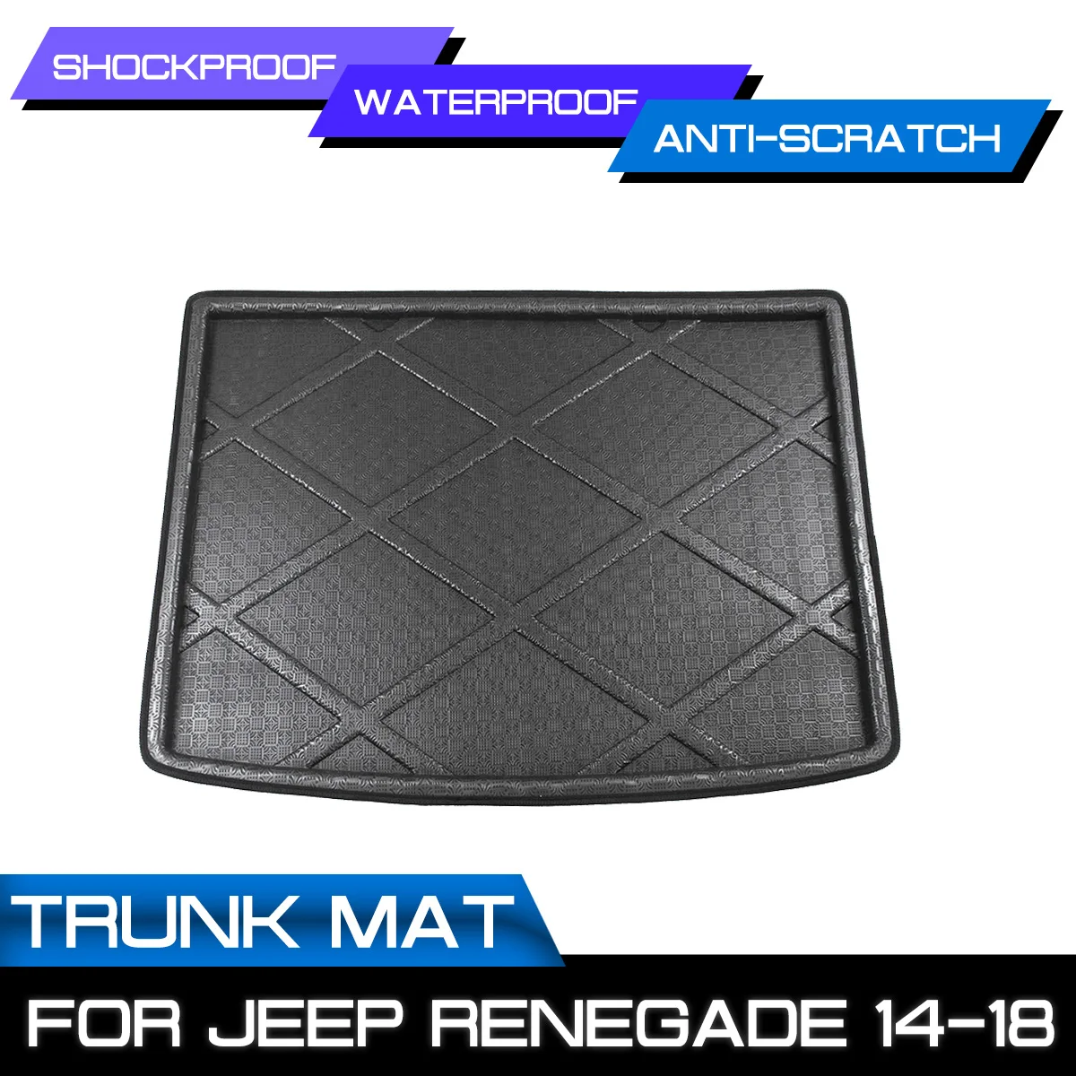 Для Jeep Renegade 2014 2015 2016 2017 2018 коврик для багажника автомобиля водонепроницаемый пола