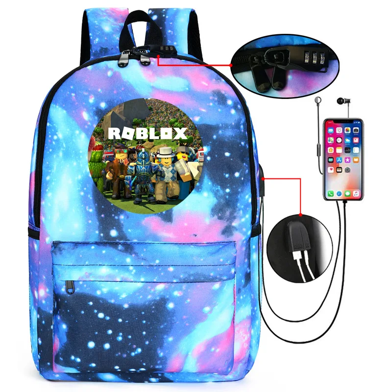 Lightning USB Anti-theft Backpack Women Bagpack Canvas Student Backpack For Boy Girl Children bag Teenagers Schoolbags