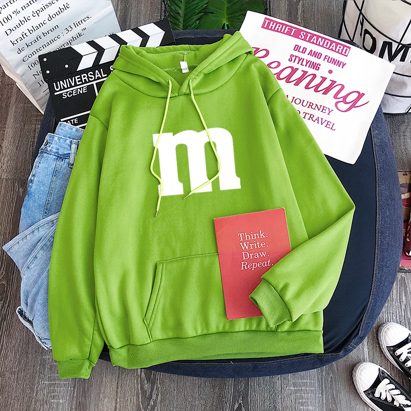 Новинка свитшот уличная одежда толстовки с принтом букв м пуловер модная зимняя