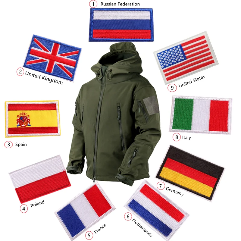 

Men Airsoft Military Shark Skin Soft Shell Winter Tactical CP Windproof Waterproof Jacket Army Green Combat Hooded Bomber Coats
