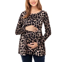 loose maternity tunic tops plus size pregnancy blouse long sleeve ruffles t shirt maternity clothes pregnant womens clothing