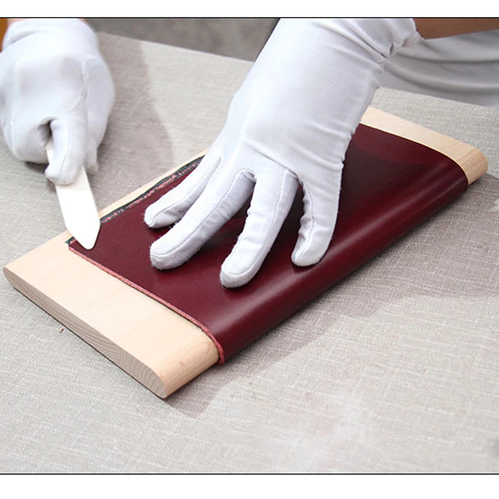 

DIY leather craft inner and outer stick wood assistant tool 250x150mm 12/18mm thick