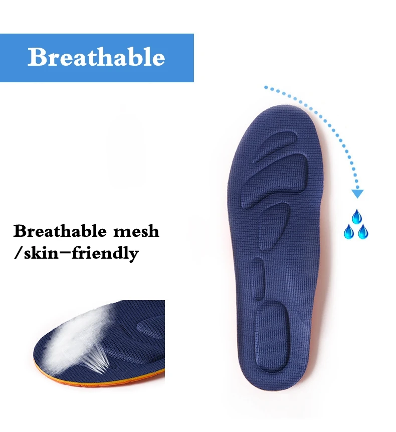 Memory Foam Sports Running insoles orthotic Arch Support Shoes Insole Man Women Flat Feet Breathable Orthopedic Insoles for feet