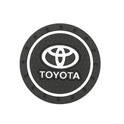 toyota Силиконовая черная Авто подставка для кофейной чашки слот нескользящий держатель из углеродного волокна коврик аксессуары для автомобиля защитный коврик аксессуары для домашнего интерьера - Цвет: toyota
