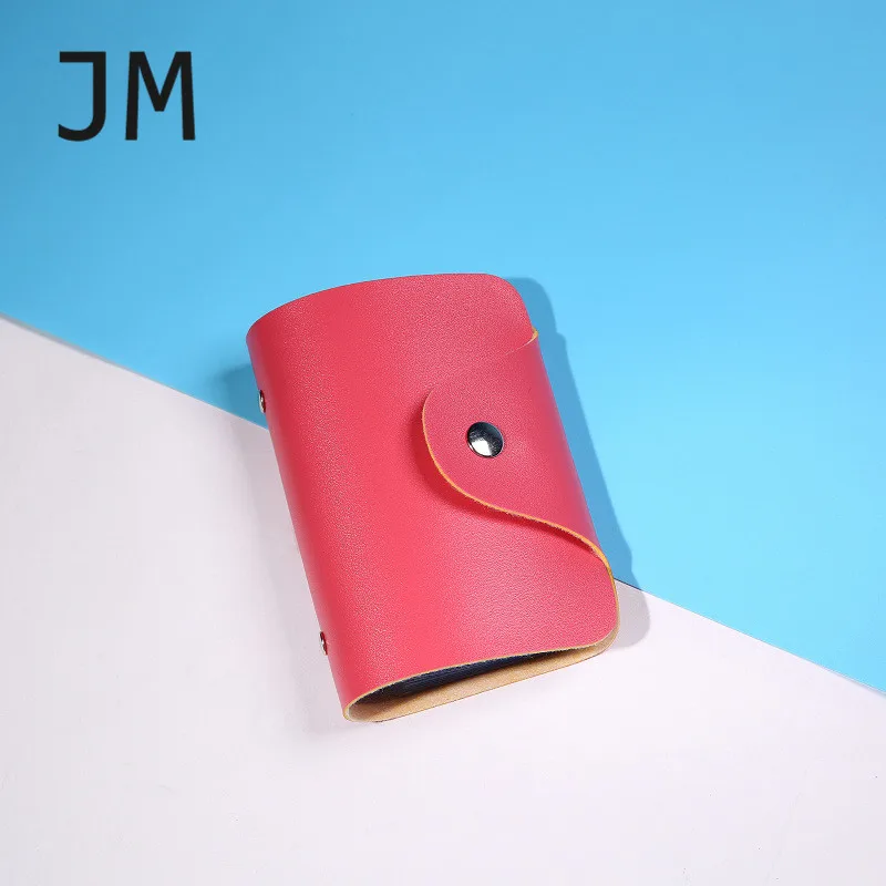 light red JM корейская мода кошелек 24 слота для карт креативная посылка для карт унисекс посылка для кредитных карт мульти держатель для карт id держатель для карт - Цвет: light red