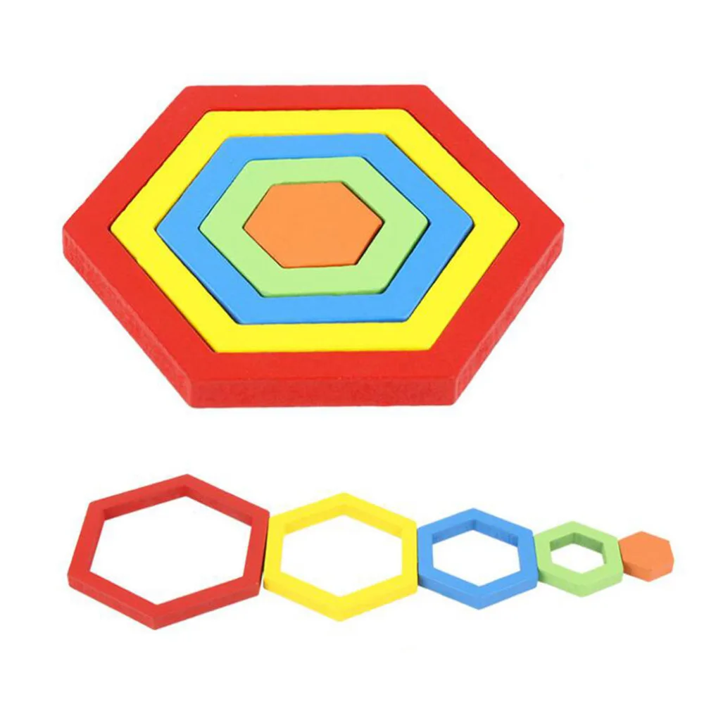 

1 Set Color Children's Eometry Jigsaw Puzzle Toys Wooden Toys Kids Educational Toy Baby Cognition Learning Matching Toy Set New