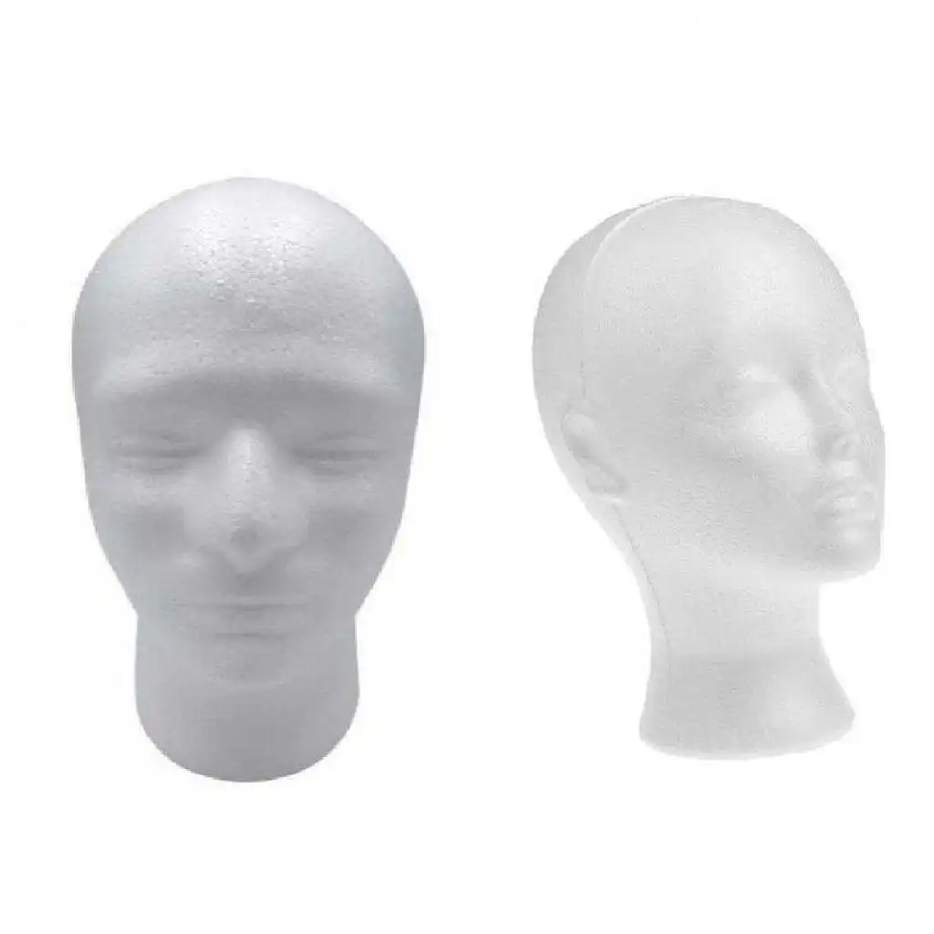 

Styrofoam Mannequin Head Hairpieces White Cosmetics Model for Style Model