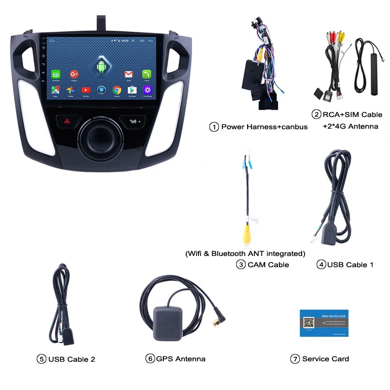 Мультимедийная система с gps-навигацией для ford focus 2012-2018 9 дюймов 4G Lte android 8 0 |
