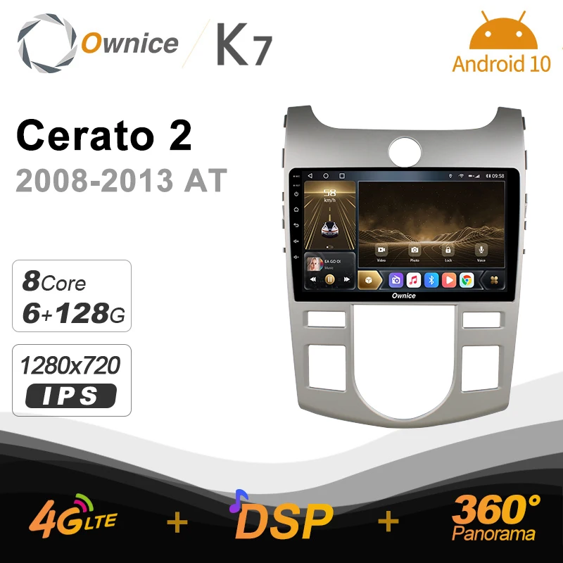 

Ownice K7 6G+128G Ownice Android 10.0 Car Radio for KIA Cerato 2 2008 -2013 GPS 2din 4G LTE 5G Wifi autoradio 360 SPDIF 1280*720