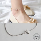 Браслеты-анклеты женские регулируемые из серебра 925 пробы на цепочке