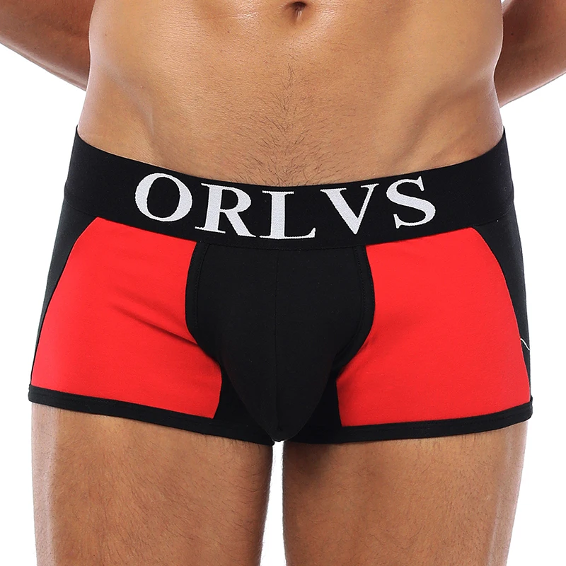 ORLVS сексуальные боксеры для мужчин удобное Мужское нижнее белье трусы из