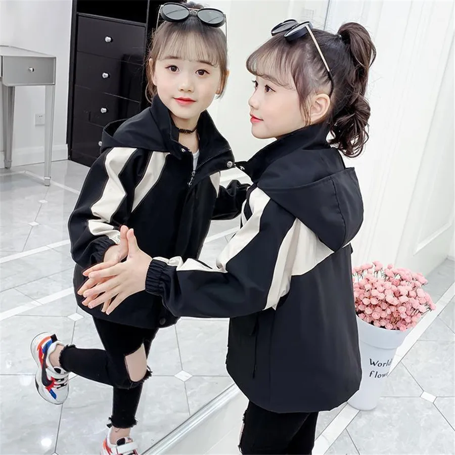 Демисезонные куртки для девочек подростков модная детская куртка ветровка с