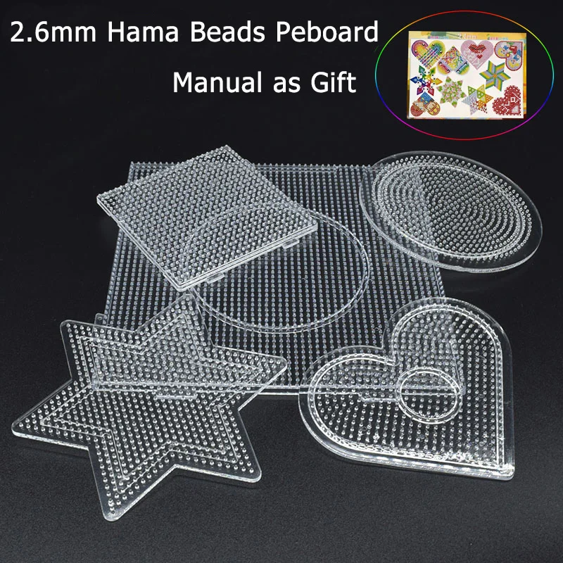 

JINLETONG 2,6 мм hama beads пегборды Детские обучающие игрушки 5 шт. бисер мини-Хама hama бусины шаблон головоломки Пластиковые шаблоны для детей
