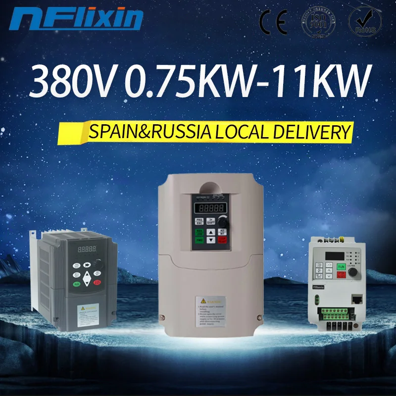 

380V 0.75kw-11kw 10HP VFD VARIABLE FREQUENCY DRIVE INVERTER