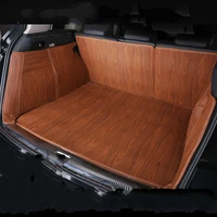 wood grain full surround waterproof carpets boot custom special car trunk mats for ford mustang transit explorer f 150 c max