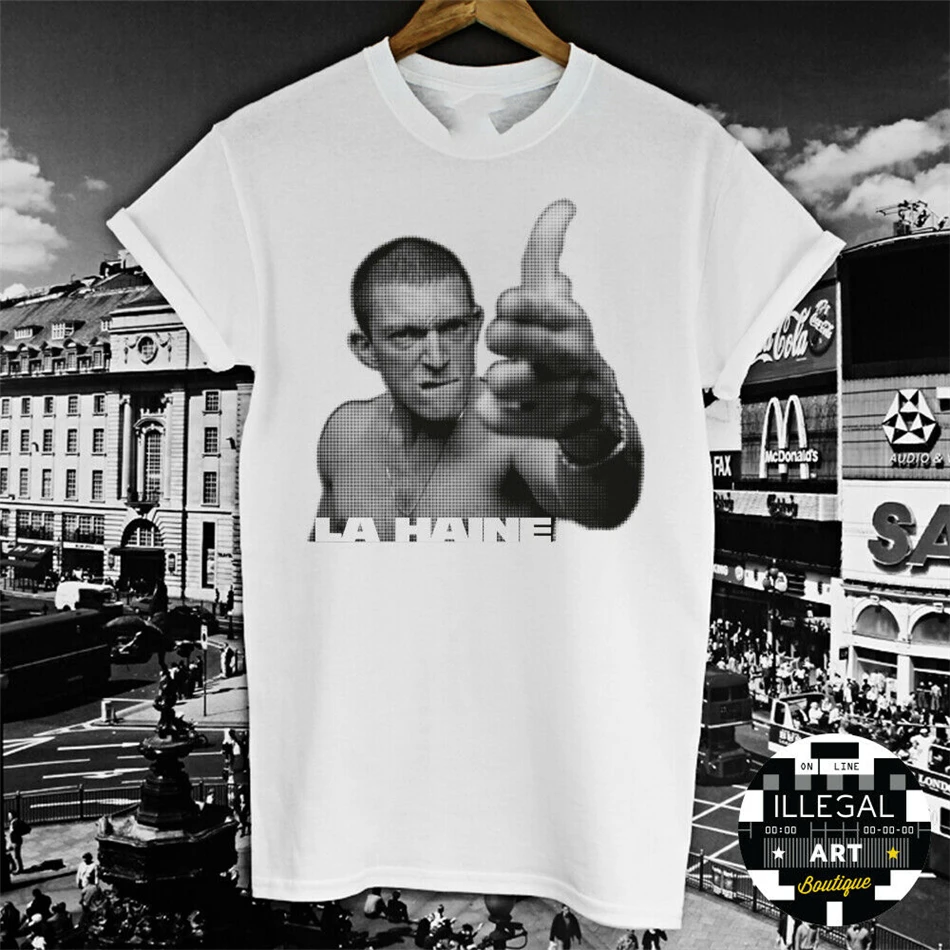 La Haine футболка Hate Paris Vincent Cassel Vinz illicent Art Бутик Топ новый пользовательский экран