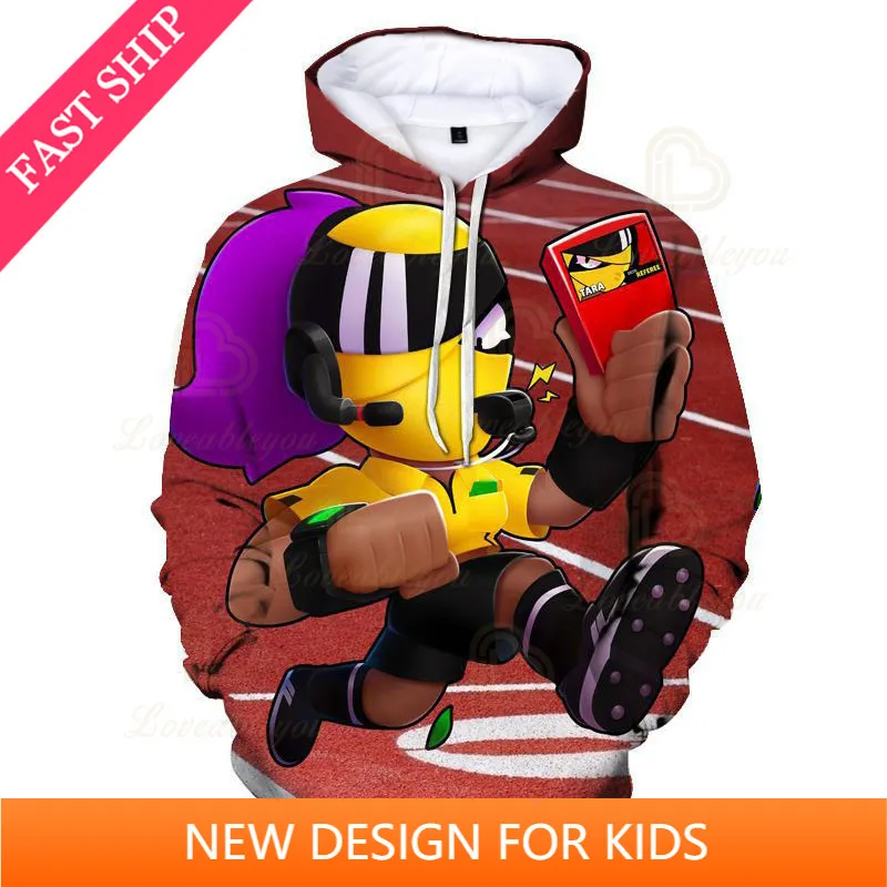 

Brawings Brock and Star,Cartoon Tops Teen Clothes Crow Kids Hoodie MAX Spike Game Spike 3D Sweatshirt Sudaderas Tops Boys Girls