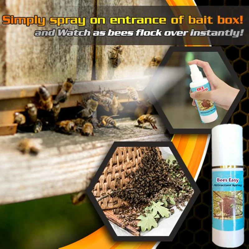 

60ml Bee Easy Attractant Spray Swarm Lure Portable for Farms Carpenter Beehive TN99