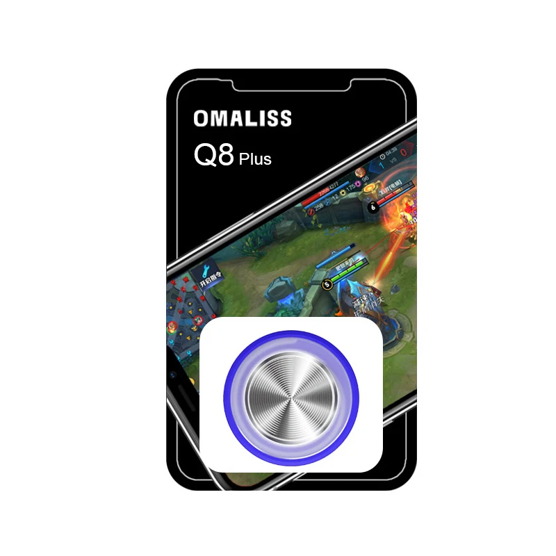 Портативный игровой мини джойстик Q8 на присоске с металлической кнопкой и