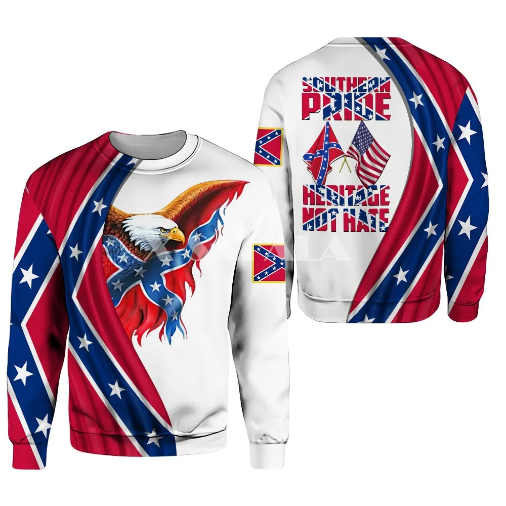 

Confederate States of American Flag Eagle 3D Print XS-7XL Hoodie Man Women Harajuku Outwear Zipper Pullover Sweatshirt Unisex-5