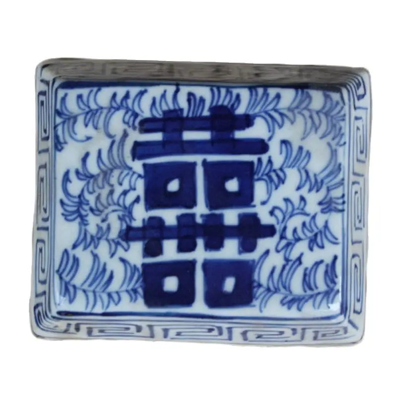 Китай Цзиндэчжэнь Античная Керамика Двойное счастье коробка для румян шкатулка