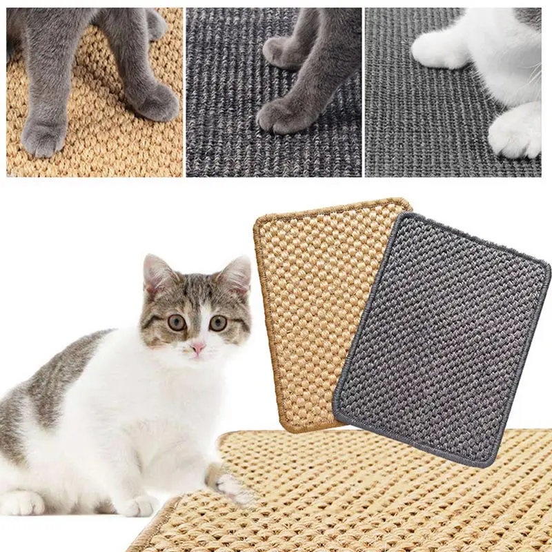 Sisal Felt Cat Scratching Mat Durable Scratcher Board for Cats Tower Climbing Tree Pad Cooling Litter Protect Furniture | Дом и сад