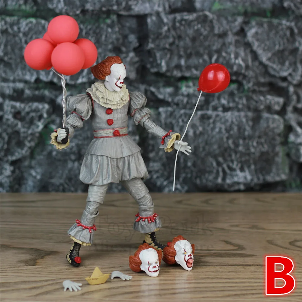 

KO's 2018 NECA 7" Scale IT Ultimate Pennywise 2017 Movie Action Figure Reel Toys Series Red Balloon Doll Model Toy China Version