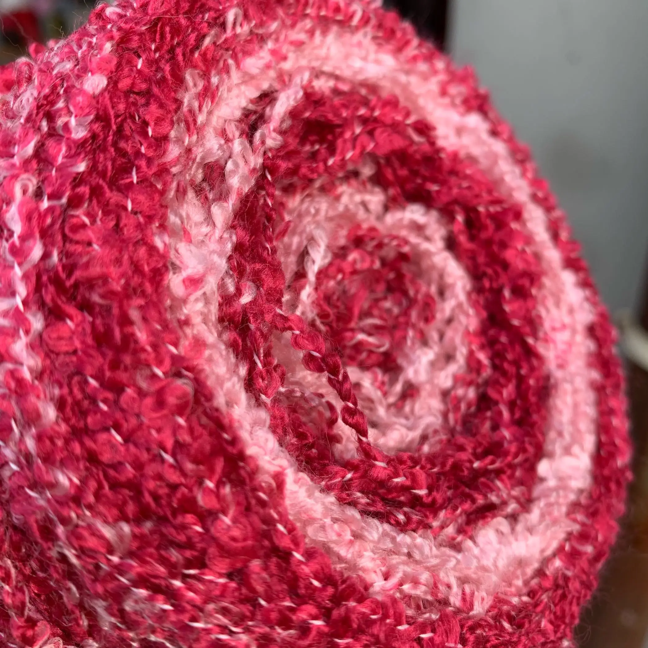 Limited 250g beautiful colorful fancy space dye acrylic loop yarn for knitting DIY Sewing weaving crochet thread X5211 | Дом и сад