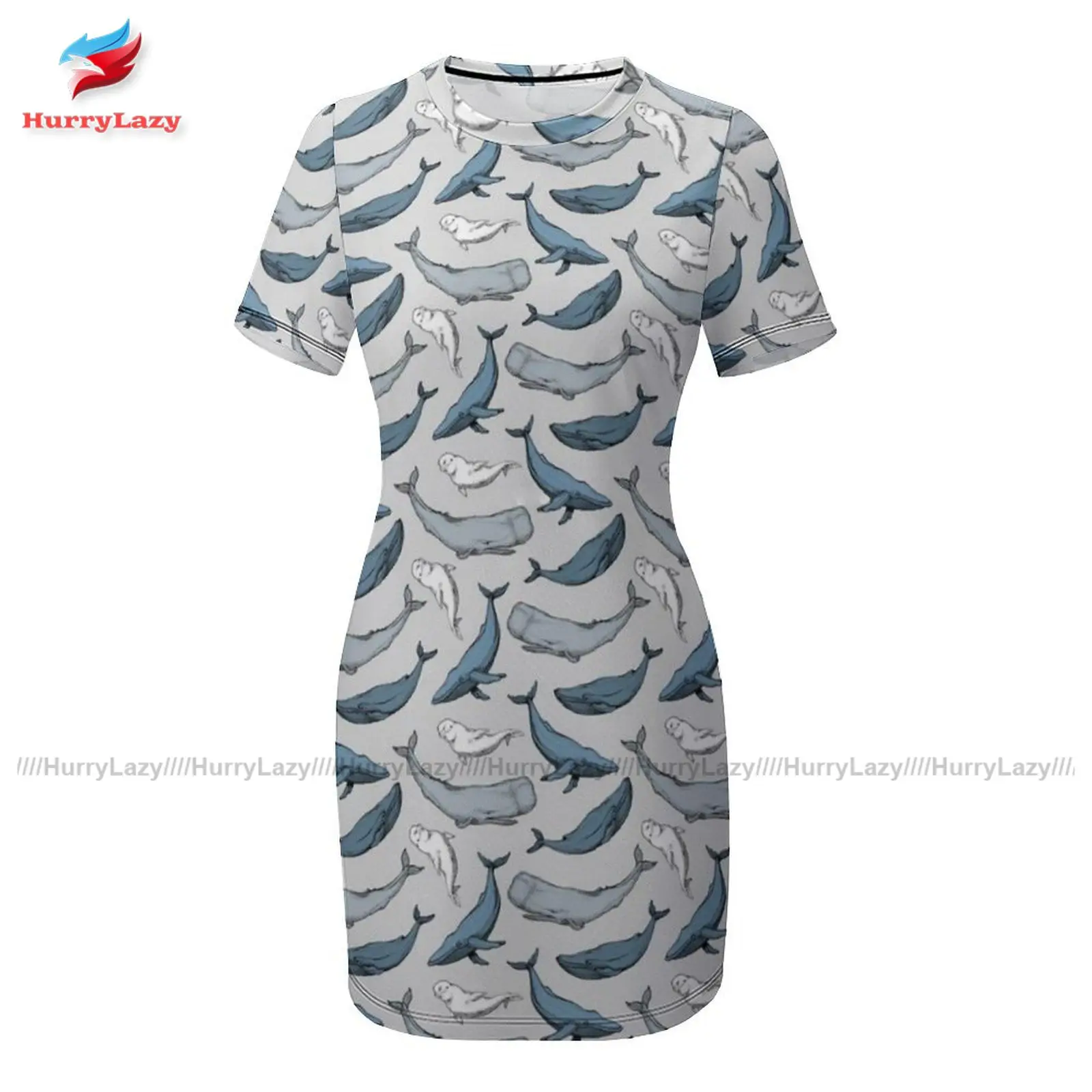 Водное платье с коротким рукавом классическое облегающее из спандекса узорами