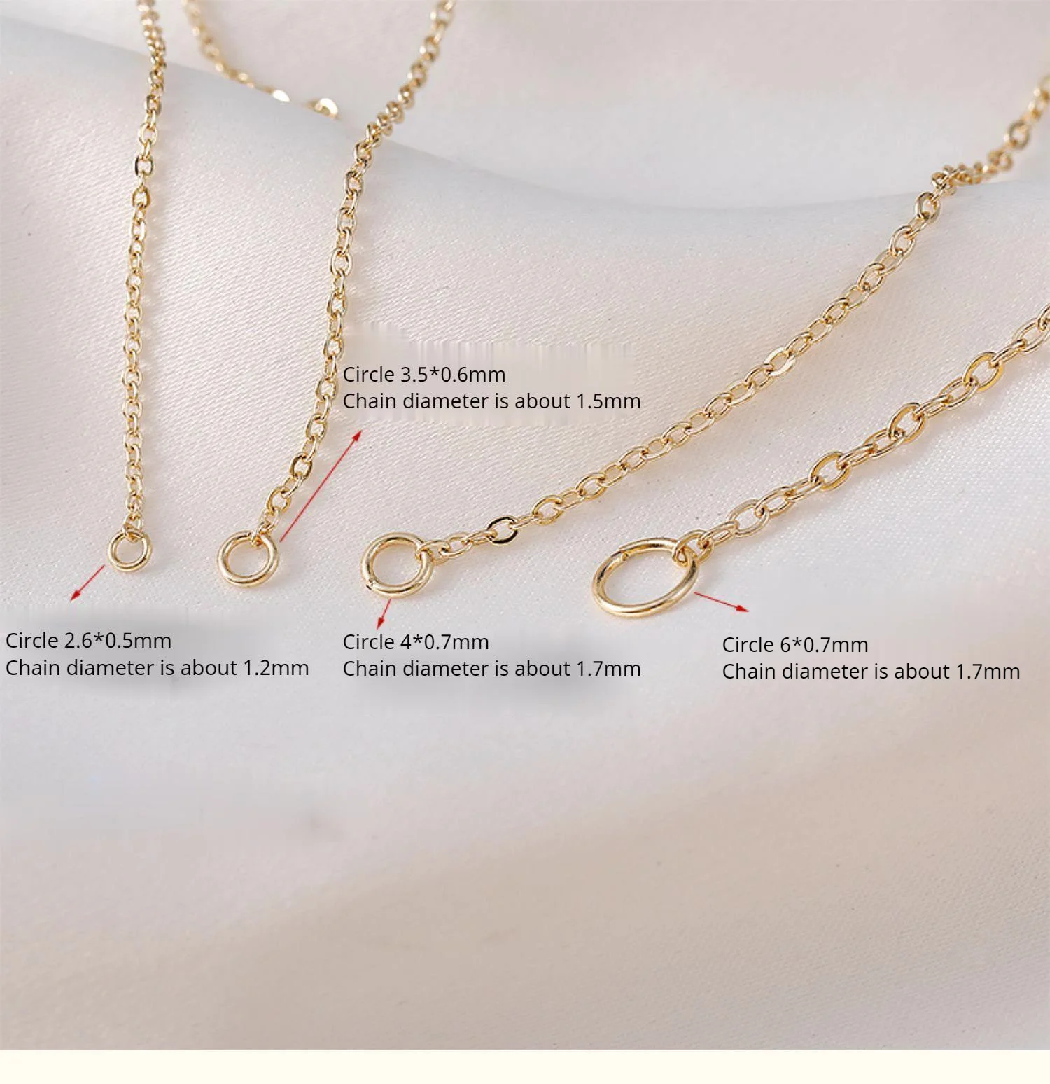 Цепочка ручной работы из меди с покрытием 14 карат|Ювелирная фурнитура и