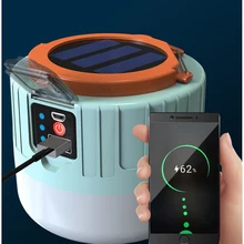 Super Bright Solar LED Light Charging Lamp Emergency Outdoor Lighting Camping Tent Ceiling Light Phone Power Waterproof IP65