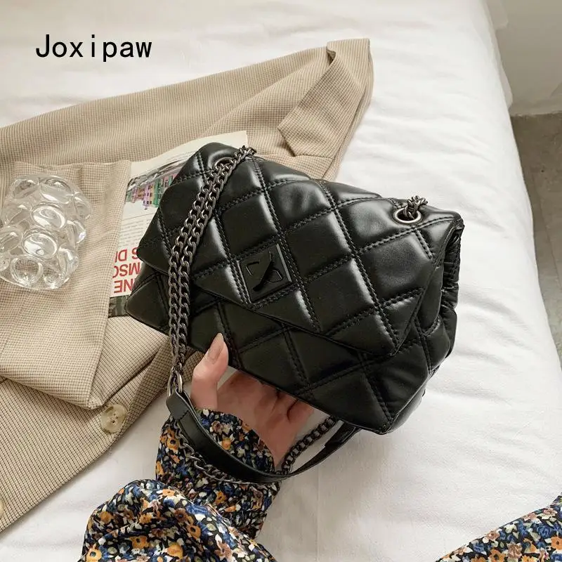 Женская маленькая сумка-мессенджер из искусственной кожи с вышивкой и цепочкой