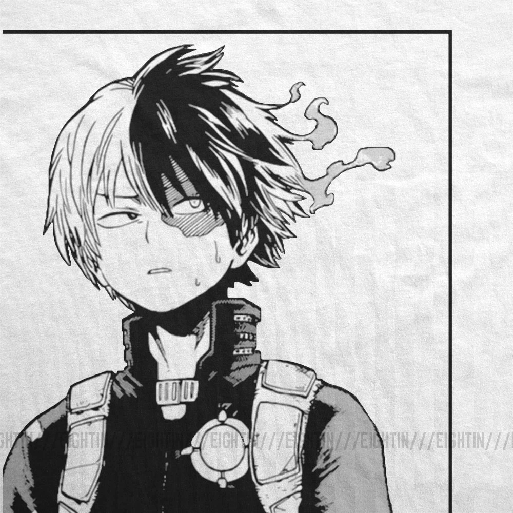 Todoroki Shoto My Hero Academy футболки из очищенного хлопка классические мужские футболки большого размера Футболки с коротким рукавом Популярные Мультяшные