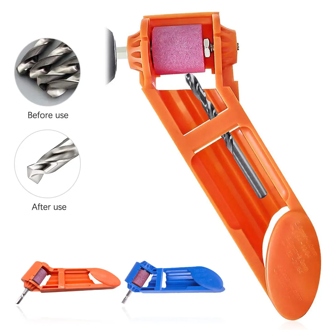 

Grinding Bit Repairer Portable Drill Sharpener Twist Drill Bit Sharpening Machine 2-12.5mm Corundum Grinding Wheel Tool