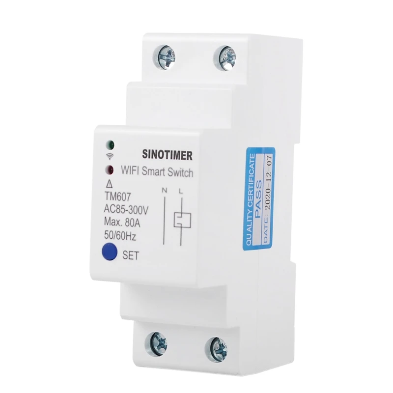 

85~300V Wifi Smart Timer Switch Max 80A for Tuya APP Remote Control Alexa-Google