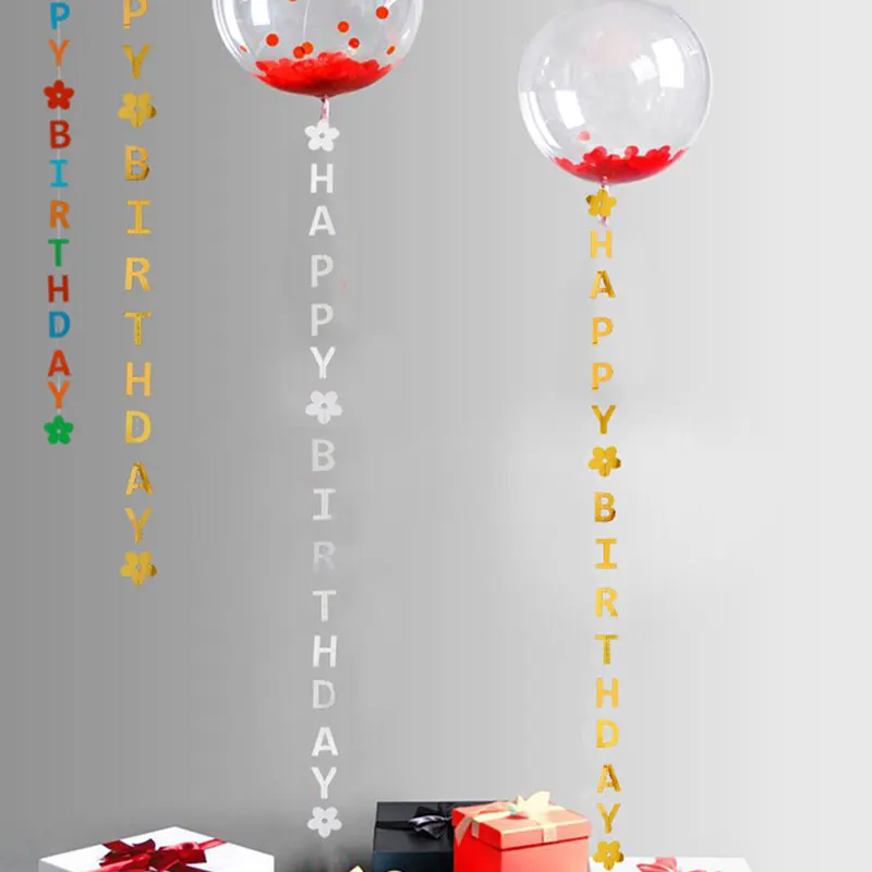 Подвесной Декор счастливые украшения для дня рождения баннер Бантинг бумага