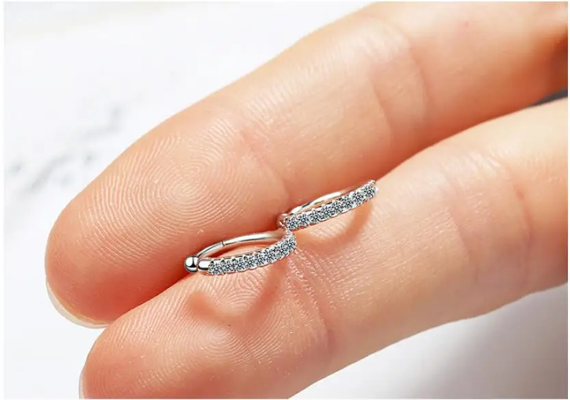 

925 Sterling Silver Clip Earrings for Women Without Piercing Brincos Christmas Wedding Jewelry pendientes eh820