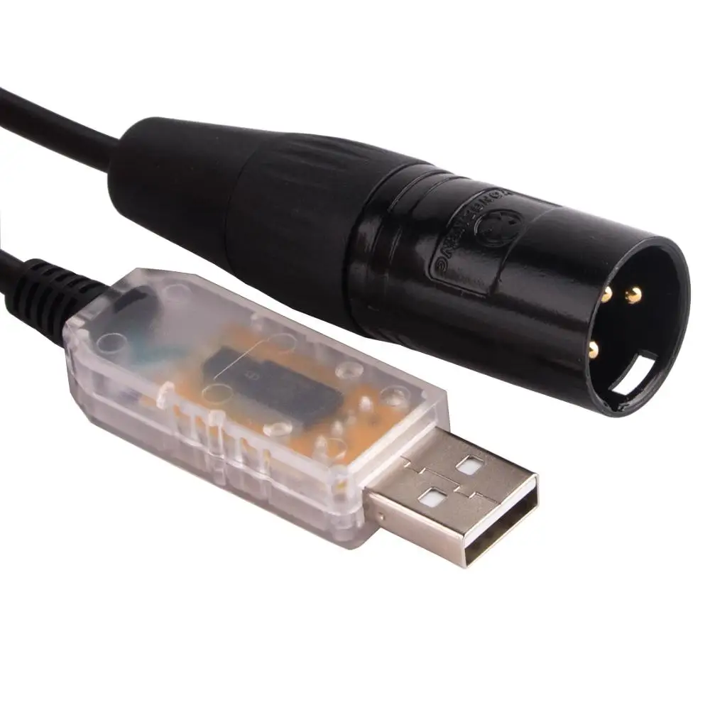 FTDI USB к XLR DMX 512 интерфейс светодиодный компьютер ПК контроллер освещения сцены